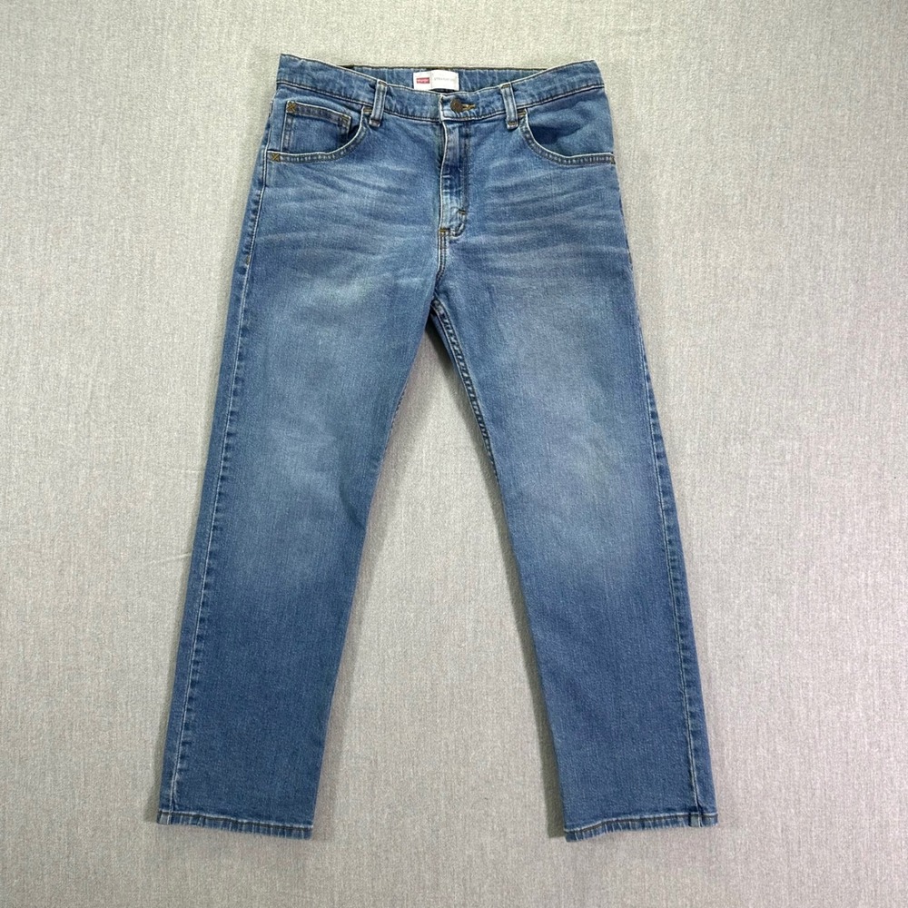 Wrangler‎ Jeans Boys Size 16 Husky Straight Fit Blue Denim Stretch Kids